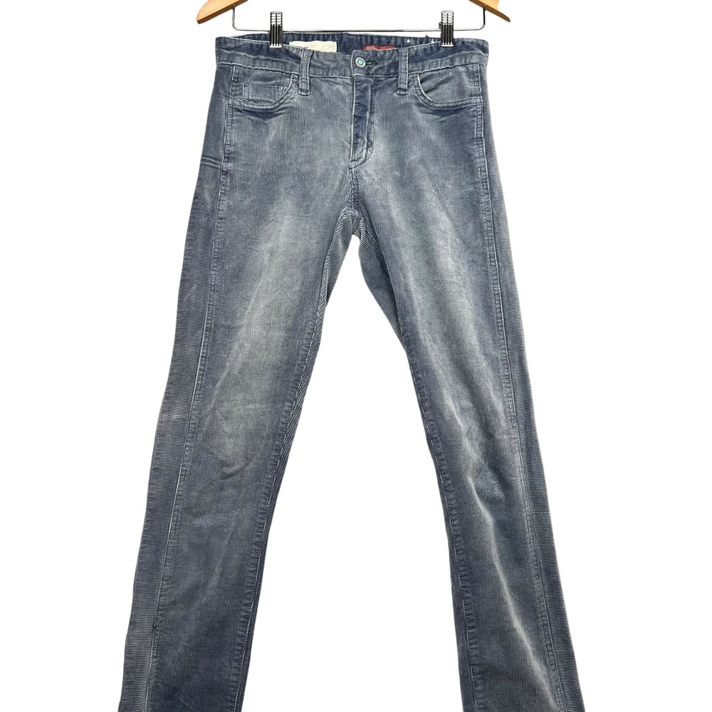 Pilcro Corduroy Pants Womens 28 Blue Gray Anthropologie Slim Straight 0726-0680